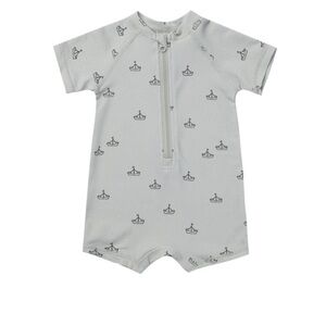 Quincy Mae Infant Baby Boys Rashguard Swimsuit 0-3 month blue